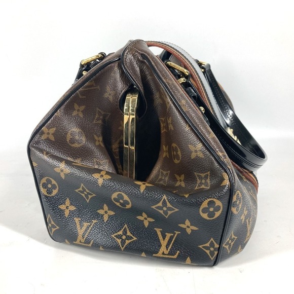 LOUIS VUITTON Black Monogram Canvas Shoulder Bag - Picture 3 of 16